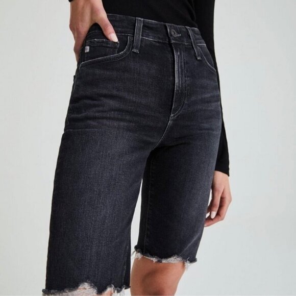 AG Adriano Goldschmied Denim Chrissy Vintage Bermuda Jean Shorts Jorts Modest 26 - Picture 10 of 10